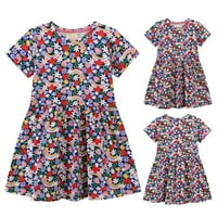 Ljetna nova dječja odjeća suknja vjetroelektrane cvijeće haljina pletena pamučna crtana štampanje princeze
