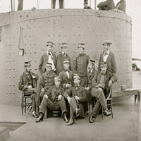 James River, va. Mornari na palubi SAD-a.s.S. Monitor; Štednjak za kuhanje na lijevom plakatu Ispis
