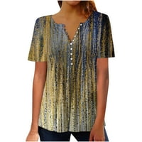 Košulje za žene Dressy Casual Plus Površine Tuntic za žene Trendy Notch V izrez Bluza Boho cvjetne majice