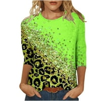 Flash akcija majica rukave za žene tunike za nošenje s namirnicama majice za rukave, casual labava bluza zelena, s
