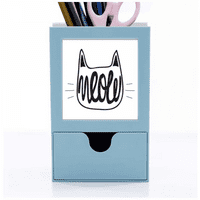 Mewing Cat Engilsh Quote Cartoon Desk isporučuje Karticu za držač Olovke