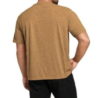 Muškarci Ležerne prilike Smeđi kratki rukav plus veličine T-majice 4xl