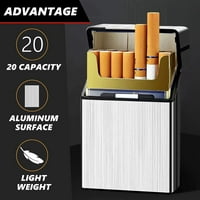 Kućište cigareta, magnetski četkani aluminij, kapacitet