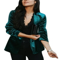 Paille žene poslovne jakne dugih rukava Blazers čvrsta boja kardigan jakna casual radna bluže zelena