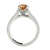Mauli dragulji za angažman prstenovi za žene 1. Carat Halo dva tonska morganite i dijamantski zaručni