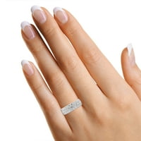 CT. T.W okrugli rezan laboratorij stvorio je Moissite Diamond 3-redni napon vječni godišnjički prsten