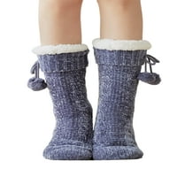 Ženske zimske papučene čarape mekano toplo ugodno nejasno obložene božićne obloge fuzzy sklizne čarape