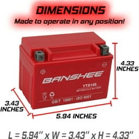 Banshee YTZ14S Motorsports Baterija kompatibilna sa Yamahom XVS V Star 950