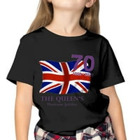 Britanska zastava ljeto Ispis kratki rukav modni povremeni dečji majice Ljetni vrhovi
