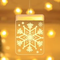 Božićni prozorski ukras, viseći božićnu svjetlo za božićnu ukrasu, Xmas Sicker Svjetla za spajanje,