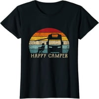 Žene vrhovi HAPPY Camper RV kamp majica Retro Sun 70s 80s Ležerna majica