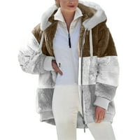 Zimski kaputi za žene sawvnm moda ženska topla mogla za kaput zimski patentni zatvarač dugih rukava