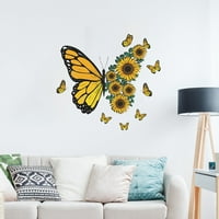 Heiheiup uzorak leptir suncokret igraonica dnevni boravak trijem kućni zidni ukras zidne naljepnice