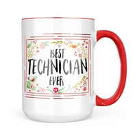 Neonblond sretan cvjetni pogranični tehničar za poklon za ljubitelje čaja za kafu