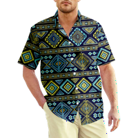 Etničko stil Print kratkih rukava Summer Havajska majica za muškarce