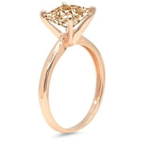 3.0ct princeza rezani šampanjac simulirani dijamant 18k ruža zlatna godišnjica za angažman prsten veličine