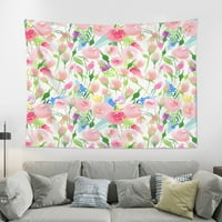 Retro akvarel cvjetna tapiserija svijetla cvjetna tapiserija za tapiserije, dnevni boravak Spavaća soba
