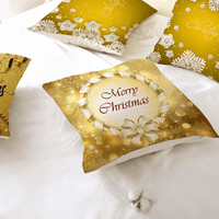 Božićni jastuk navlake Xmas ukrasi Zlatni crtani kauč za jastuk za print za kauč na kauču na kauču