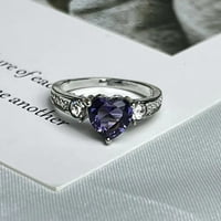 Prsten sa pozlaćeni cirkonski kameni luksuzni mikro umetnuti simulacijski dijamantski angažman za žene