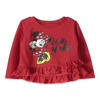 Disney Minnie Mouse Mickey Mouse Dječji mališani Girls Crossover Majica i gamaši odjeća postavljaju