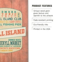 Jekyll Island, tipografija, konturološki breza zidni zid