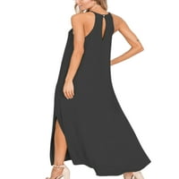 Žene Ljeto Plaže Sundress Halter vrat Maxi haljine čipka duge haljine dame kaftan prikrivanje zabave