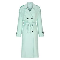 Hoksml modna jakna za žene, čišćenje Ženska dugim rukavima dvostruki dvostruki kaput kaput dugih rukava