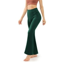 Pxiakgy joga hlače hlače mirišta vati fitness sportski trening žene joga joga hlače zeleno + xxl