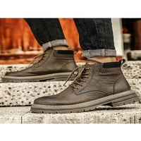 Avamo Muškarci Zimske čizme Udobne cipele Cente Boot Casual Boots Muns Walking Cipele Neklizajuće čipke