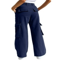 Žene visokog struka teretna hlače Baggy Cargo Traperice sa džepom Baggy Jogger opuštene Y2K hlače modne