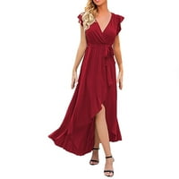 PEDORT Ljetne haljine za ženske haljine za rupu za ženske haljine na plaži Crvena, s