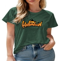 Halloween majice za žene kratkih rukava grafičke majice, s