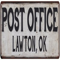 Lawton, OK Pošta Metalni znak Vintage 108240011304
