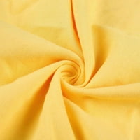 Yanhoo Labava haljina za žene Ljeto pamučno posteljina kratki rukav s kratkim rukavima V-izrez T-Dress