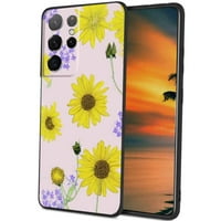 Kompatibilan sa Samsung Galaxy S Ultra S telefonom, Yellow-Cvijeće-1- Case Muške žene, Fleksibilna silikonska