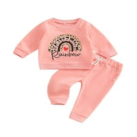 Odjeća za odjeću Musuos Toddlera modna listova dugih rukava s dugim rukavima i džepovima duge hlače