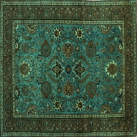 Ahgly Company Zatvoreni pravokutnik Perzijske tirkizne plave tradicionalne prostirke, 5 '8'