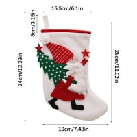 Tepsmf Božićni predmeti za ukrašavanje: plišane starije božićne čarape, nove plišane božićne čarape,
