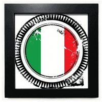 Italija Nacionalna zastava Europa Zemlja Mark Black Square Frame Frame Wall Stolpop