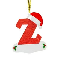 Dainzusyful Božićni ukrasi crveni božićni ukrasi Anker Božićne abecede ukrasi abecede Personalizirani