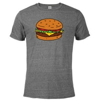 Bob's Burgers Hamburger - pomiješana majica kratkih rukava za odrasle - prilagođeni grafitni snijeg
