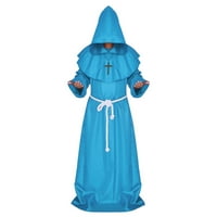 Srednjovjekovni kapuljač monah haljina kuga ljekar Halloween kostim renesanse svećenik robe čarobnjak čarobnjak čarobnjak cloak cosplay kostim