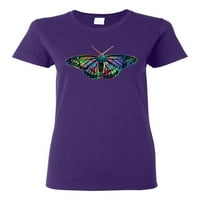 Ubojica leptir za životinje u boji duge Ženska grafička majica, Kelly, Medium