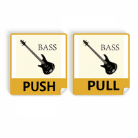 Muzika Klasični instrument Bass Push Pull Vrata Sign Vinil naljepnice