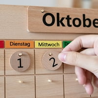 Dječji čvrsti drveni kalendari nisu lako izblijediti Advent Calendar brzo pročitajte mjesec i datum