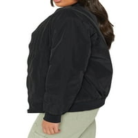 Liacowi Žene Juniori Zip up bomber jaknu casual vintage lagana jakna s dugim rukavima jesela na ulici
