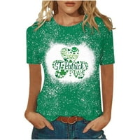 Ženska majica St. Patricks, majica Ljetne tuničke košulje djetel grafički duks za odmor plus veličine