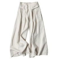 Inleife casual pantalone za žene čišćenje ženske modne pamučne pamučne pantalone široke pantalone za