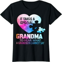 Specijalna baka čuje unuka - majica za majicu autizma