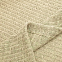 Lowrofile pulover džemperi za žene plus veličina dugih rukava casual top vrhovi modni luk ovratnik čvrsti gumbi s rukavima topli zimski pad pletena džemper
